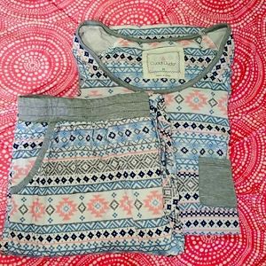 Pajama Set Size Medium Long Sleeve Lightweight